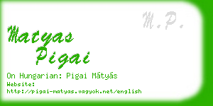 matyas pigai business card